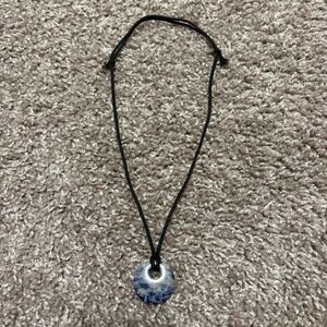 Sodalite Donut Pendant Necklace